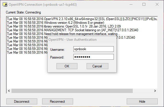 Configurar usuario y contraseña VPNBook Windows