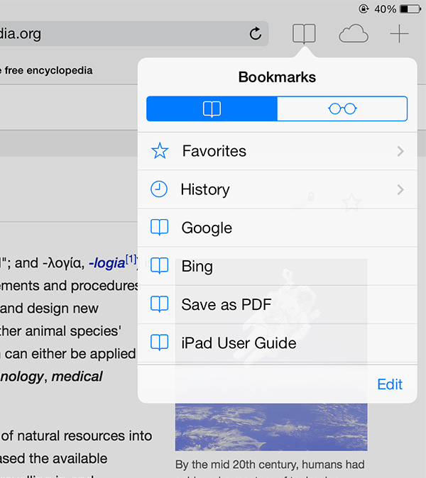 Guardar fácilmente la página web como PDF en tu iPad