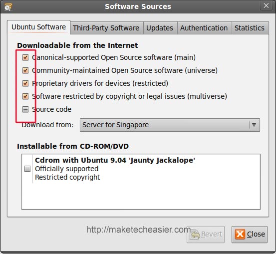9 Cosas que debe hacer/instalar después de instalar Ubuntu 9.04