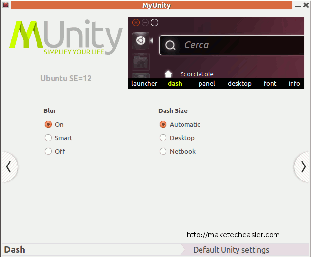 Ajuste su escritorio Ubuntu Unity Desktop con MyUnity