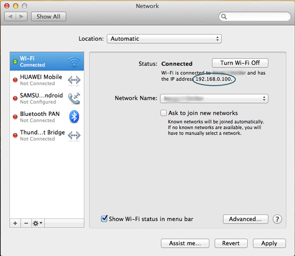 Cómo encontrar su dirección IP y su dirección MAC en Mac OS X