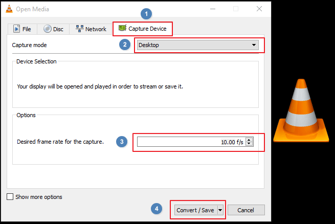 Cómo grabar una pantalla de Windows 10 usando VLC Media Player
