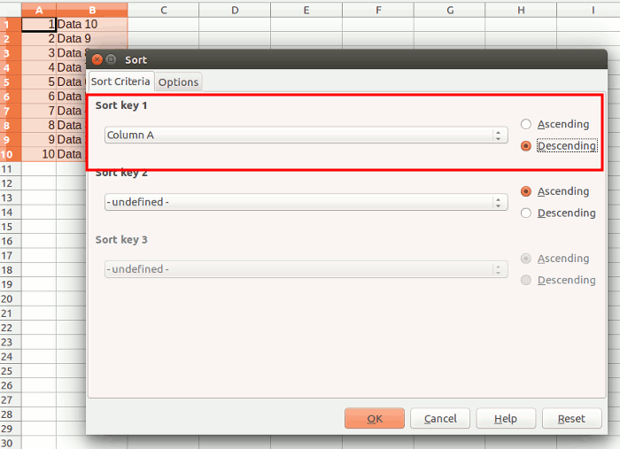 Cómo invertir el orden de filas en LibreOffice Calc[Consejos rápidos]