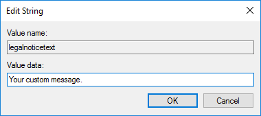 Cómo mostrar un mensaje personalizado en la pantalla de inicio de sesión de Windows 10