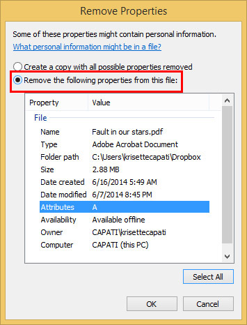 Cómo quitar los metadatos de Windows 8 para proteger su privacidad