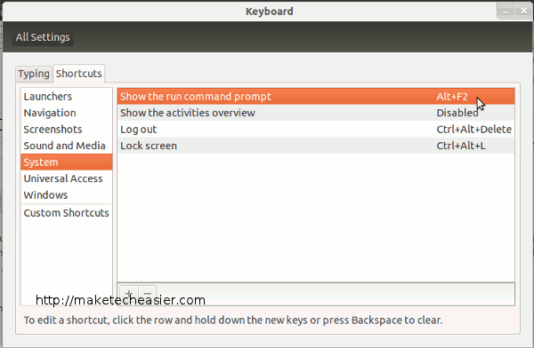 Cómo reactivar ALT + F2 Shortcut en el Shell de Gnome en Ubuntu Oneiric[Quick Tips]