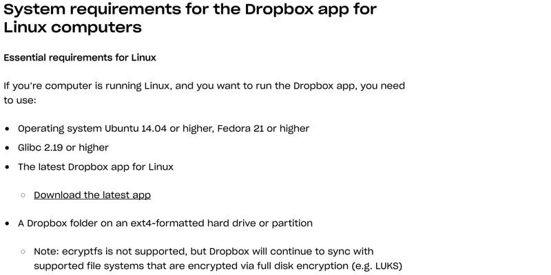 Cómo usar Dropbox en un sistema de archivos de Non-Ext4 Linux