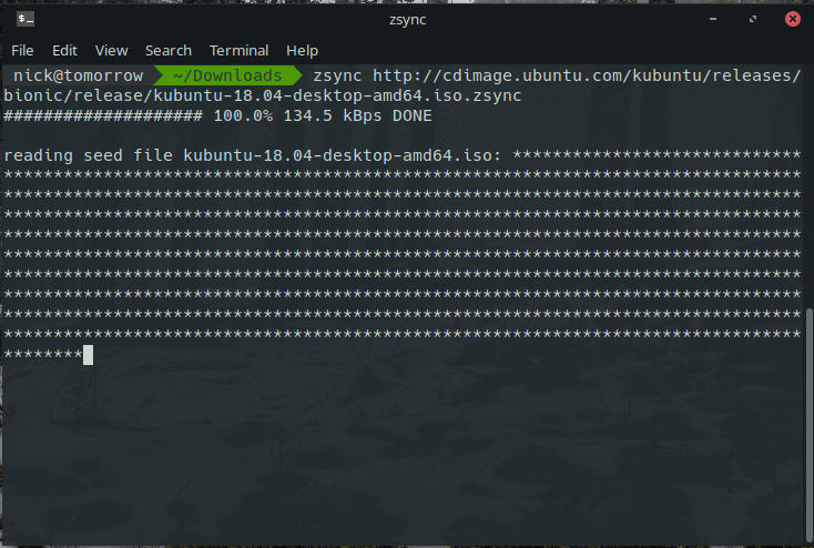Cómo usar Zsync para transferir parte de un archivo en Linux
