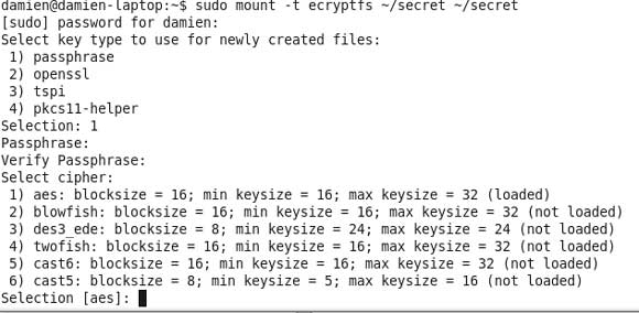Crear una carpeta privada encriptada en Ubuntu Hardy con eCryptfs
