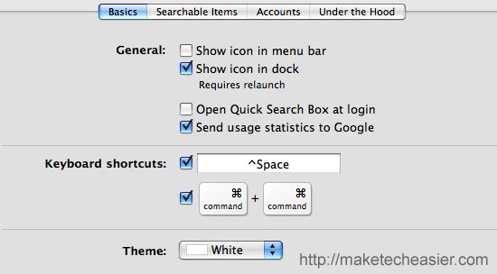 Cuadro de búsqueda rápida de Google: Una gran alternativa a Quicksilver