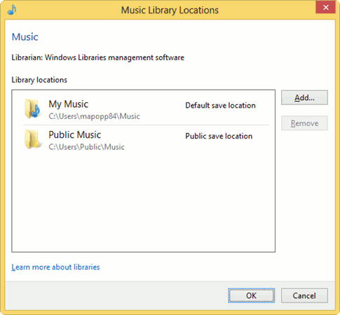 Gestione sus bibliotecas de Windows con WinAero Librarian