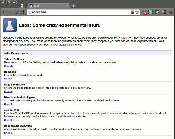Google Chrome para Linux ahora viene con About:Labs Features[Noticias]