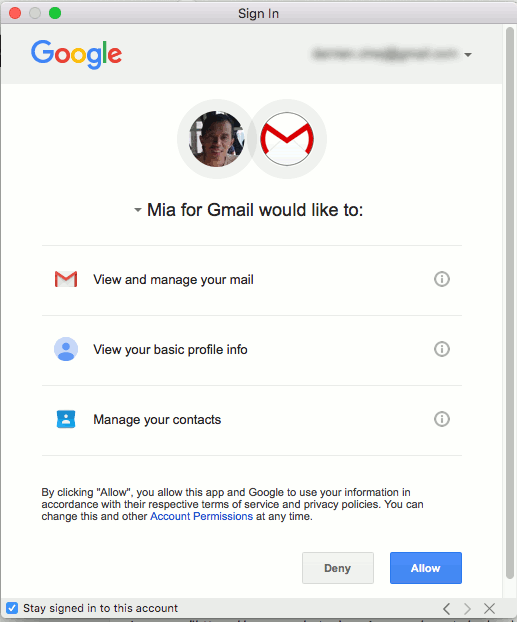 Mia para Gmail: Acceso a Gmail desde la barra de menús de tu Mac