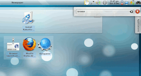 Previsualización del Netbook KDE Plasma