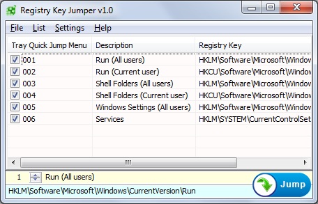Registry Key Jumper: Una manera sencilla de acceder a su registro