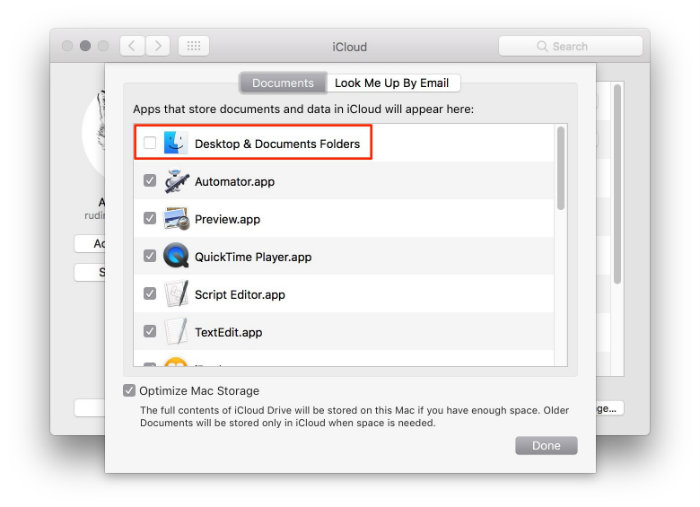Resolución de problemas con iCloud Desktop y sincronización de documentos en macOS Sierra