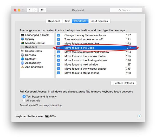 Uso del Dock OS X como un reemplazo de Command+Tab
