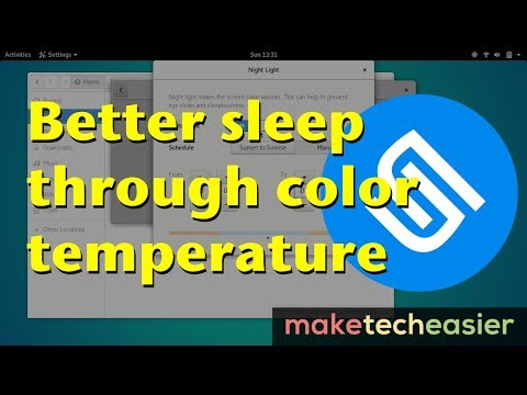 Cómo configurar la temperatura de color en la luz nocturna de GNOME