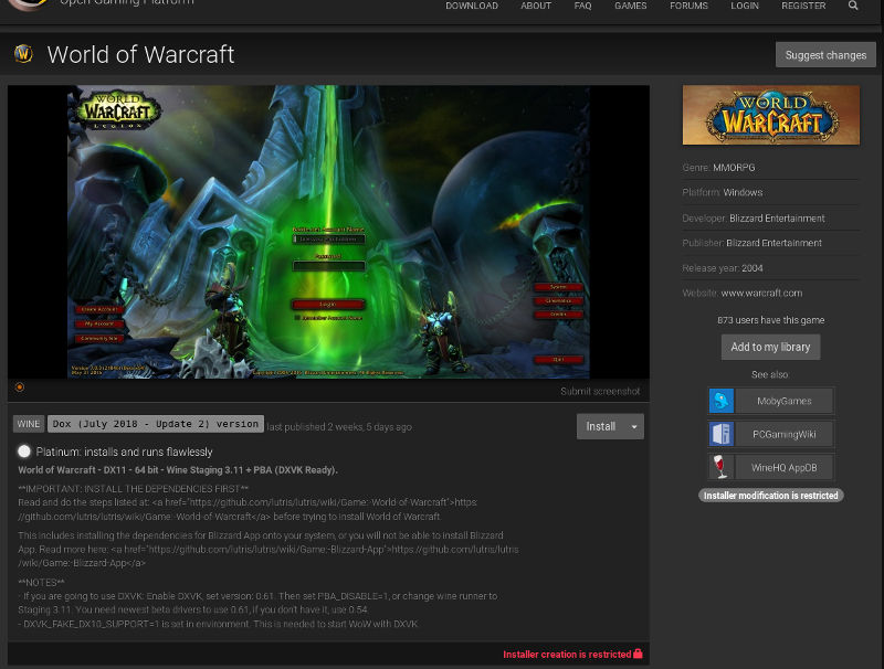Cómo instalar y jugar a World of Warcraft en Ubuntu
