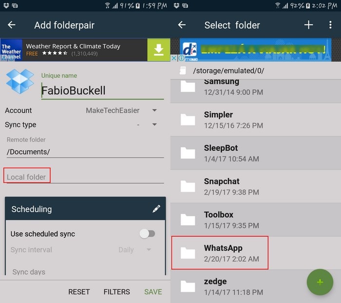 Cómo realizar una copia de seguridad de los datos de WhatsApp en Dropbox