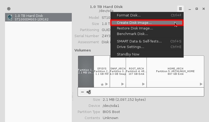 Realice copias de seguridad y restaure su disco duro fácilmente con Gnome Disk Utility